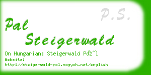 pal steigerwald business card